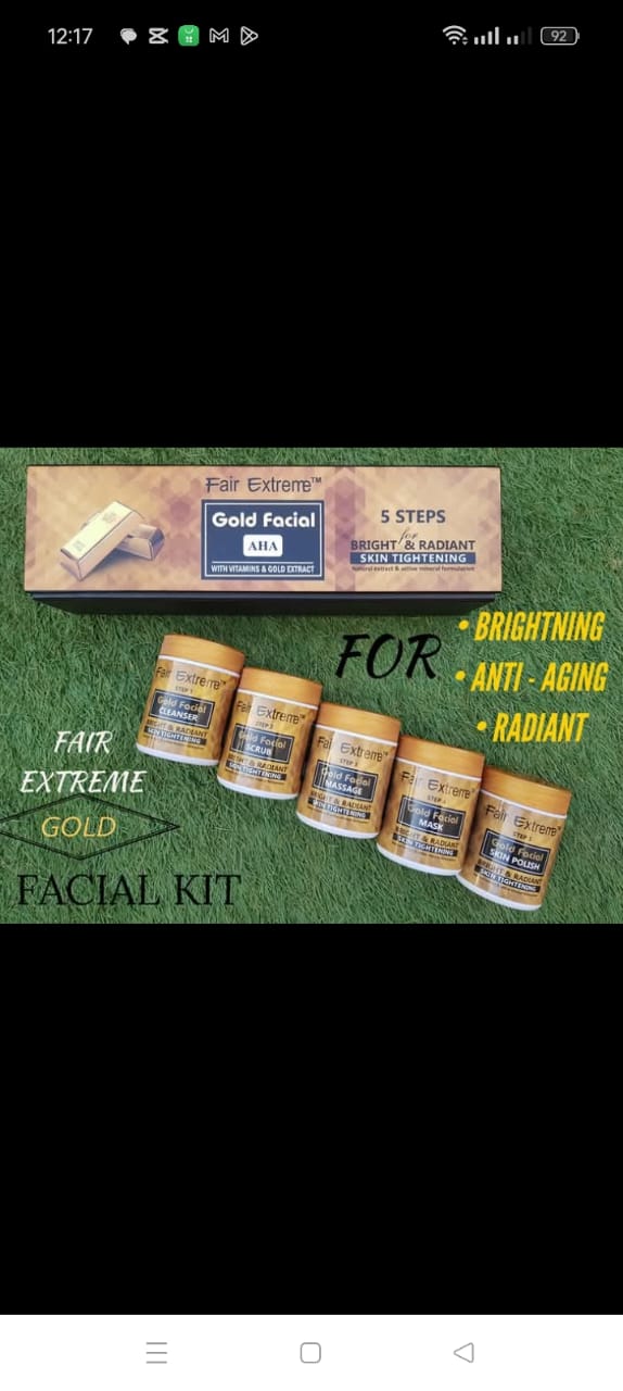 Fair Extreme Gold Facial Kit – 5 Steps Brightening & Anti-Aging Treatment