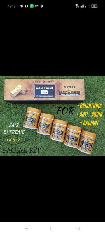 Fair Extreme Gold Facial Kit – 5 Steps Brightening & Anti-Aging Treatment